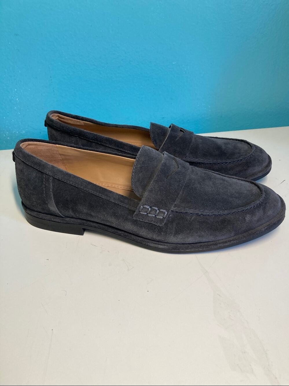 Sam Edelman Womens Size 8 Dark Gray Suede Loafers Unworn No Box